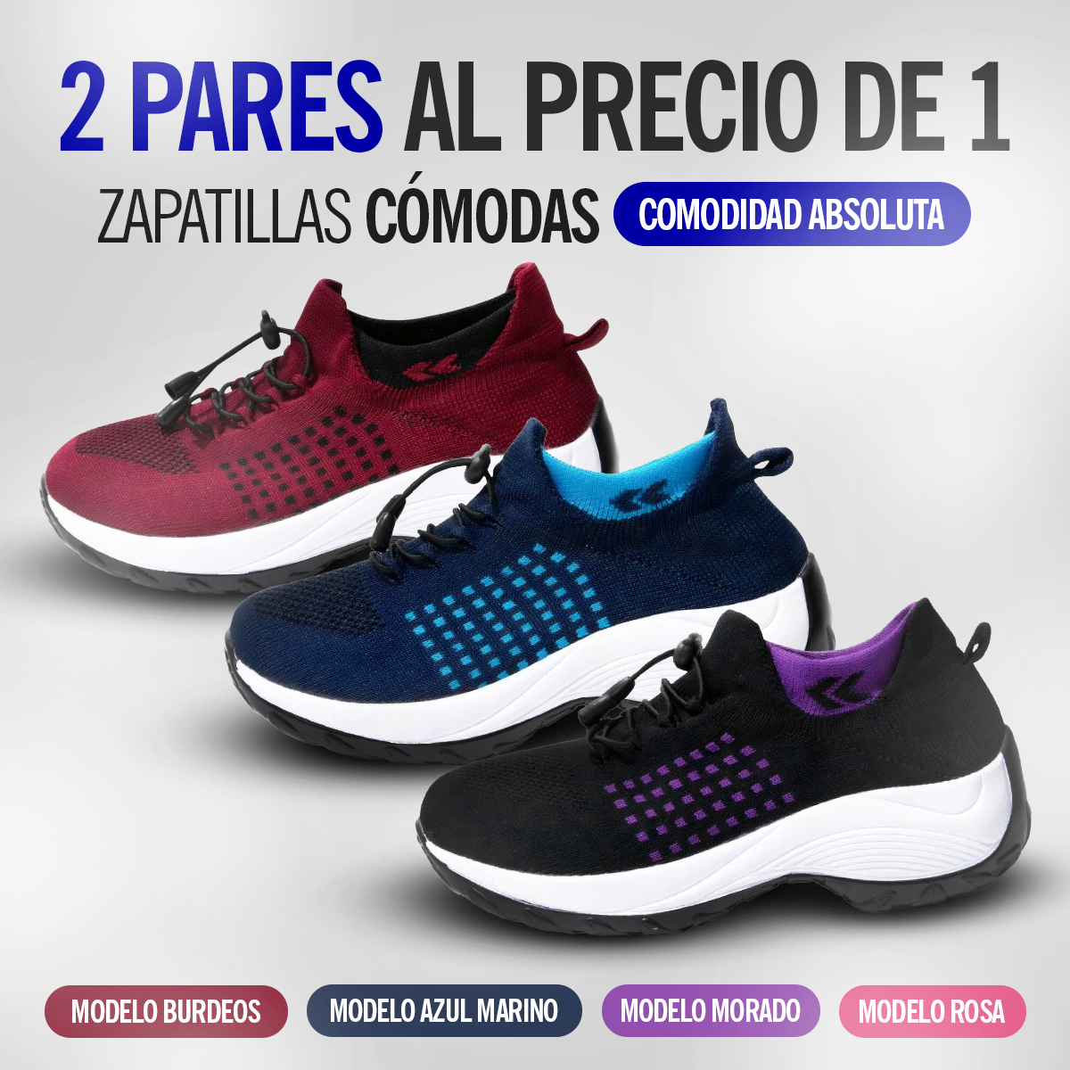 2 PARES AL PRECIO DE 1 – Zapatillas Cómodas Orthofit