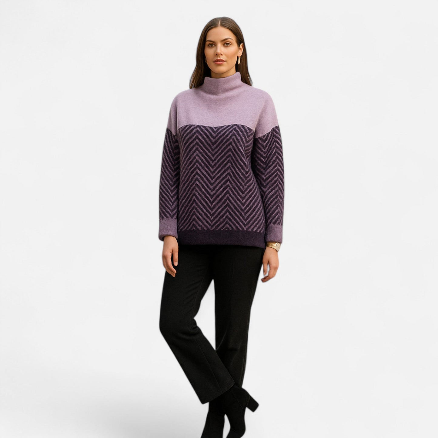 Suéter Mujer Cuello Alto Cachemira Premium